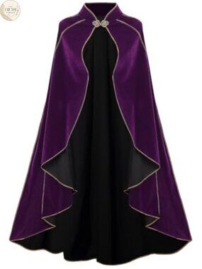Medieval Velvet Cloak Cape Renaissance Halloween Costume